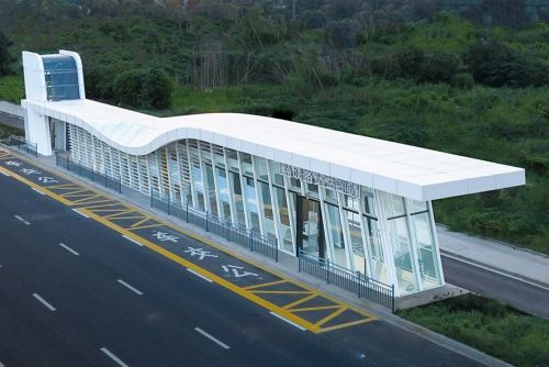 张家港高铁新城公交站台,苏州/建筑