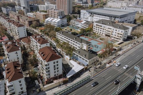 白色七巧板-上海华东师大一村小区入口微,上海/建筑