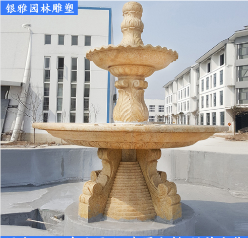 石雕喷泉 三层喷泉 广场庭院转水球喷泉鱼池喷泉