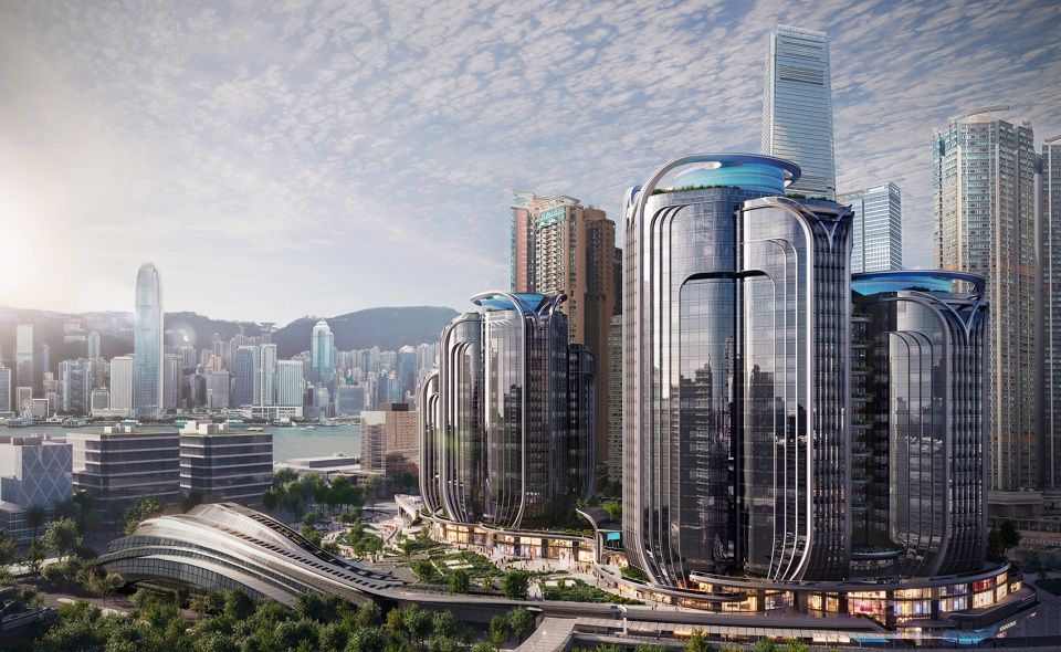 香港高铁西九龙总站TOD封顶，香港/建筑
