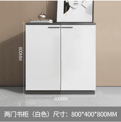 白色文件柜矮柜木质储物柜桌边柜打印机柜隔断柜资料收纳柜茶水柜