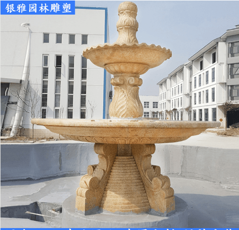 石雕喷泉 三层喷泉 广场庭院转水球喷泉鱼池喷泉