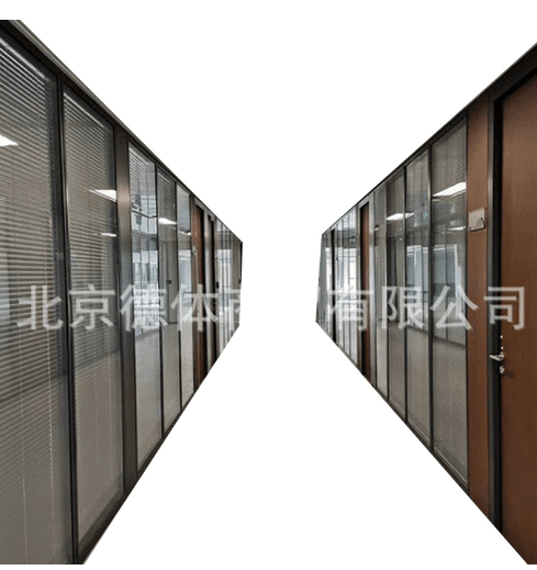 86钢化玻璃隔断 办公室玻璃隔断全铝屏风隔断 铝合金百叶隔断单玻